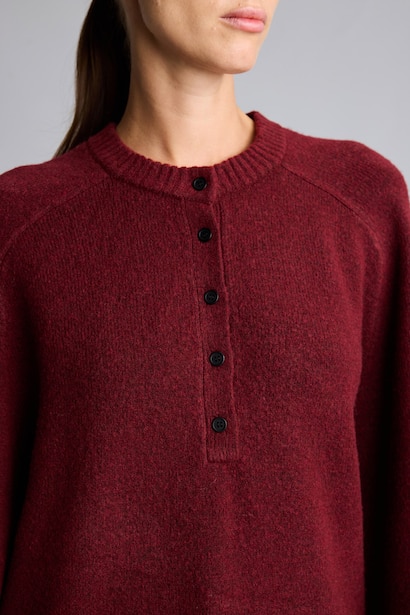 Relaxed Fit Wool Blend Knitted Tunic