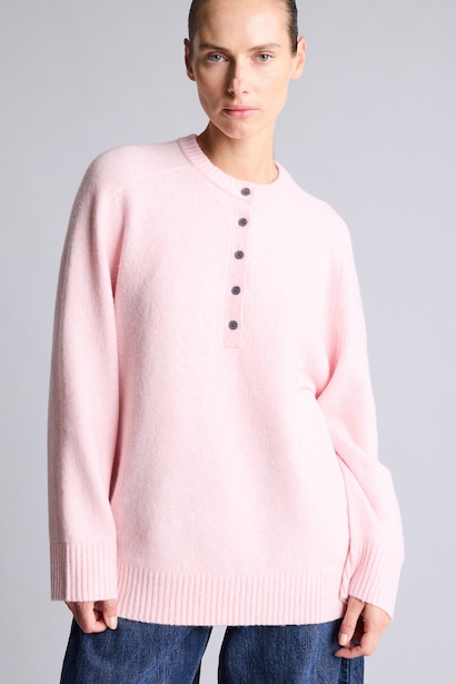 Relaxed Fit Wool Blend Knitted Tunic