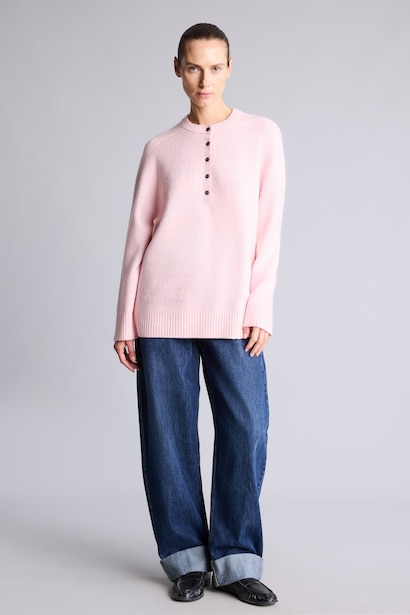 Relaxed Fit Wool Blend Knitted Tunic