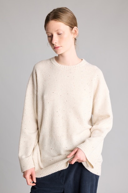 Oversize Wool Blend Basic Knitted Tunic