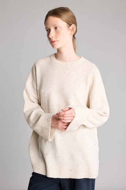 Oversize Wool Blend Basic Knitted Tunic