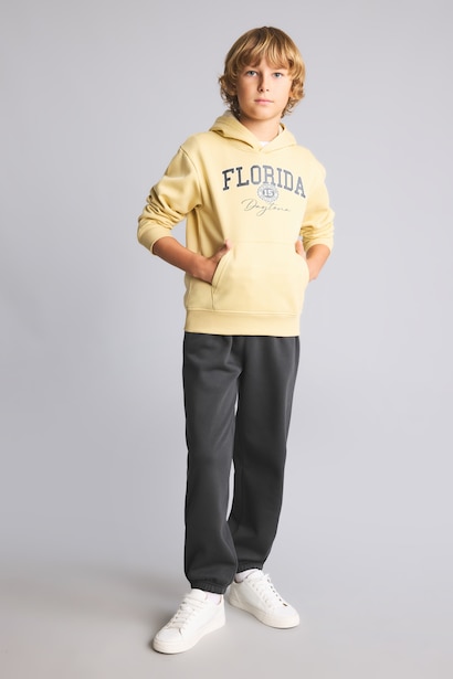 2 piece Oversize Fit Hooded Slogan Set