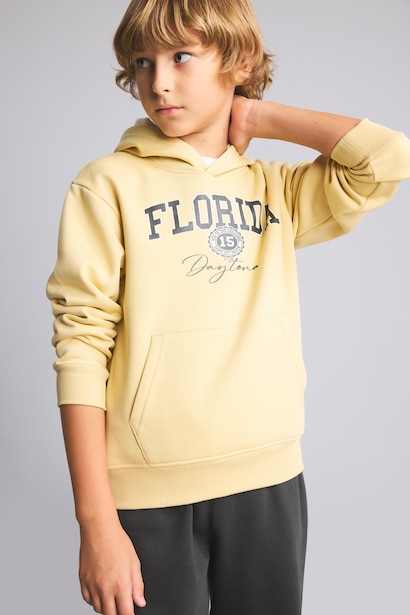 2 piece Oversize Fit Hooded Slogan Set