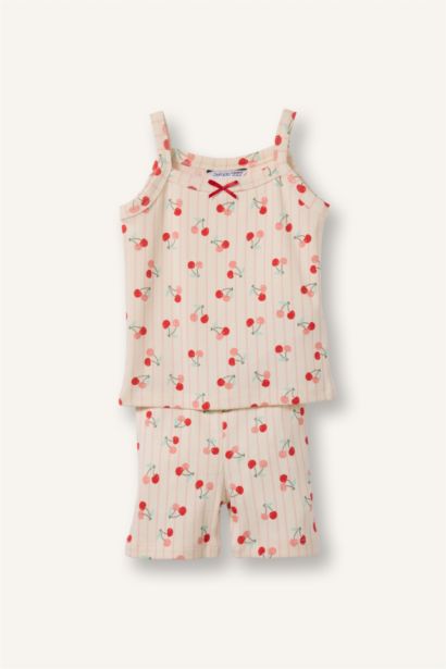 Baskılı 2'li Pijama Takımı Kız Bebek