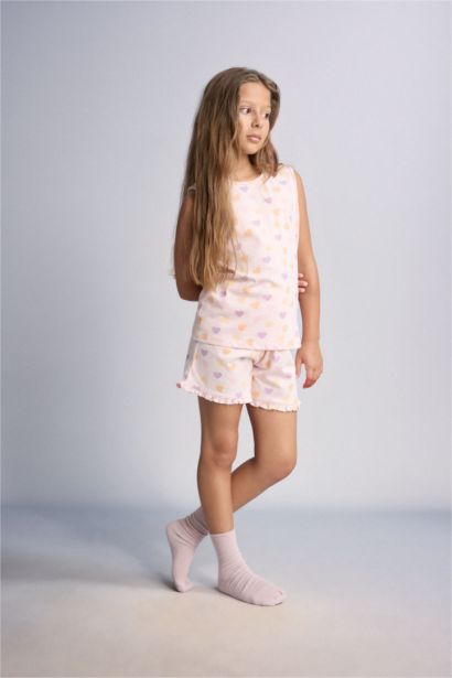 Girl 100% Cotton Regular Fit 2 Piece Pink Pajama Set