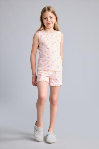 Girl 100% Cotton Regular Fit 2 Piece Pink Pajama Set