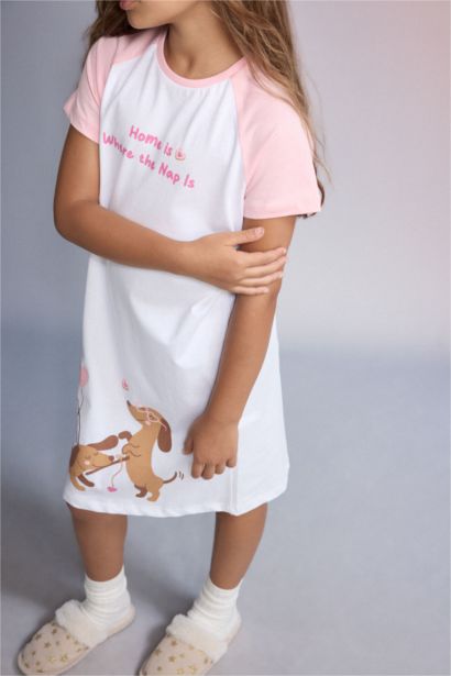 Printed Short Sleeve Dress