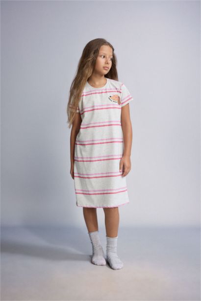 Printed Short Sleeve Dress