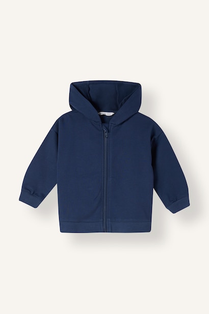 Kapüşonlu Sweatshirt Hırka Erkek Bebek
