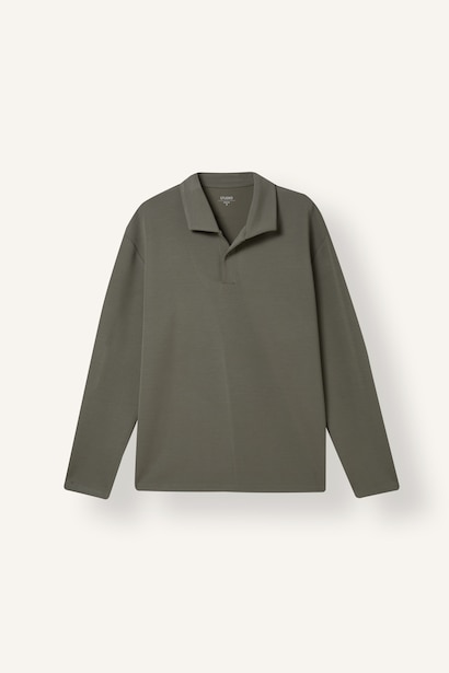 Regular Fit Apaş Yaka Basic Sweatshirt