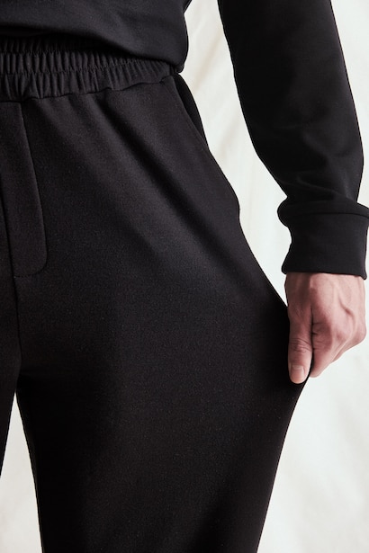 Relaxed Fit Beli Lastikli Jogger