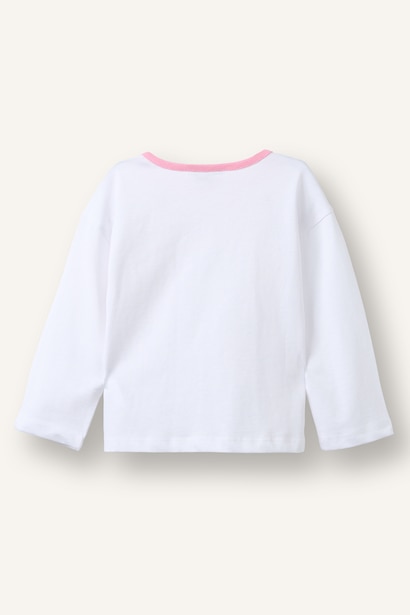 Baby Girl Regular Fit Printed Crew Neck Long Sleeve T-Shirt