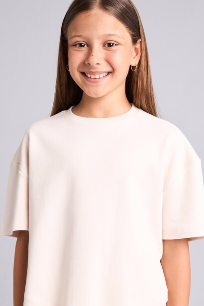 Girl 2 piece Regular Fit 100% Cotton T-Shirt Trousers Set