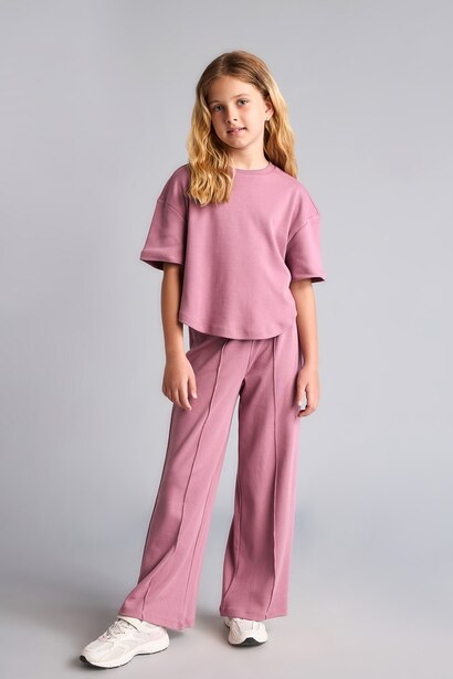 Girl Relaxed Fit 2-Piece Dusty Pink Set