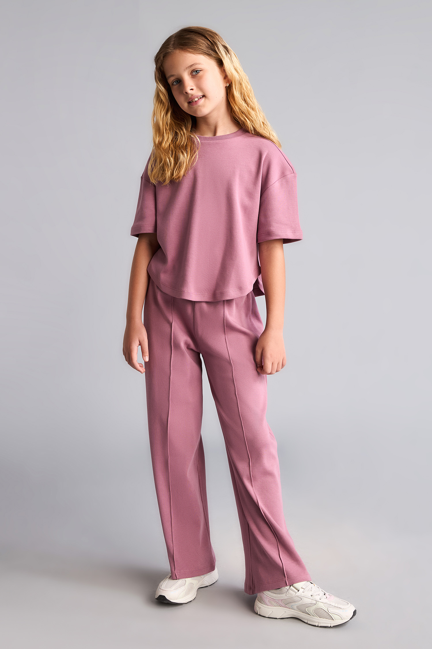 Girl Relaxed Fit 2-Piece Dusty Pink Set