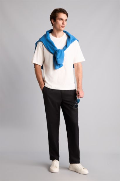 %100 Pamuk Relaxed Fit Basic Kısa Kollu Tişört