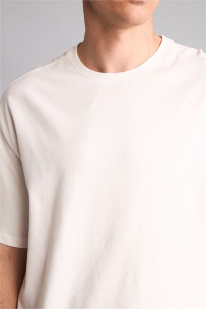 %100 Pamuk Relaxed Fit Basic Kısa Kollu Tişört