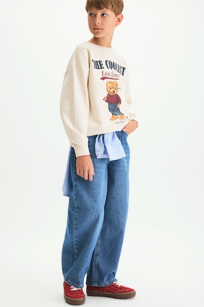 Barrel Fit Jean Erkek Çocuk
