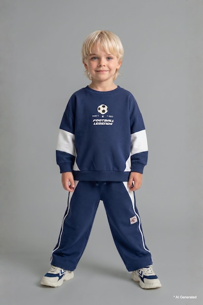 2 piece Oversize Fit Slogan Set