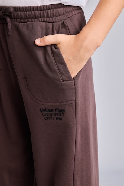 Slogan Pattern Trousers