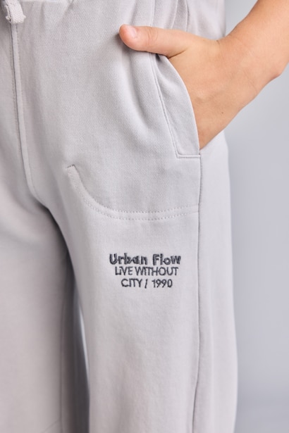 Slogan Pattern Trousers