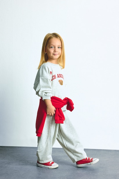 Regular Fit Beli Lastikli Eşofman Altı Kız Bebek
