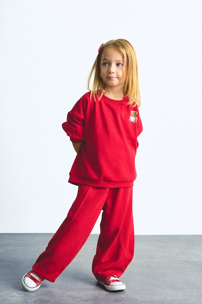 Regular Fit Beli Lastikli Eşofman Altı Kız Bebek
