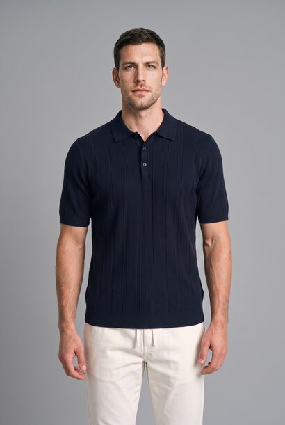 Standard Fit Knitwear Short Sleeve Polo T-Shirt