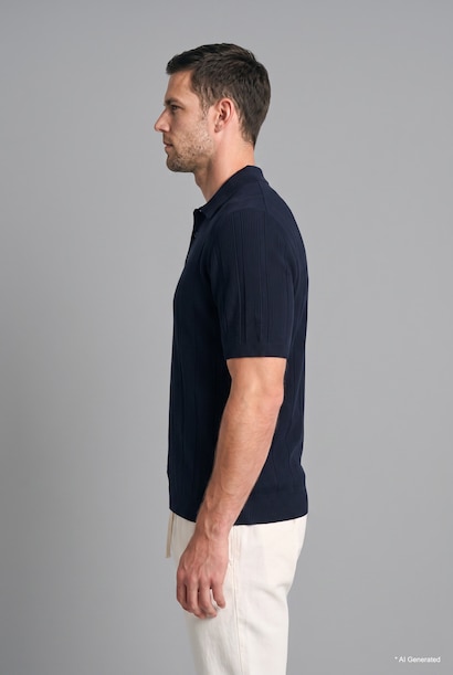 Standart Fit Düğmeli Basic Triko Polo Tişört