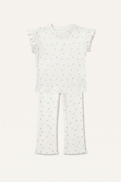 2 piece Regular Fit Crew Neck Floral Set