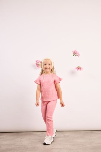 2 piece Regular Fit Crew Neck Floral Set