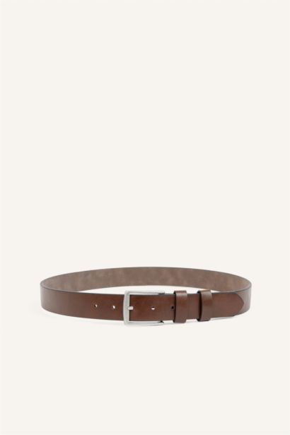 Man Rectangle Clasp Faux Leather
