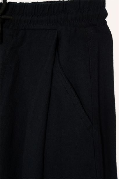 Wide Cut Black Trousers