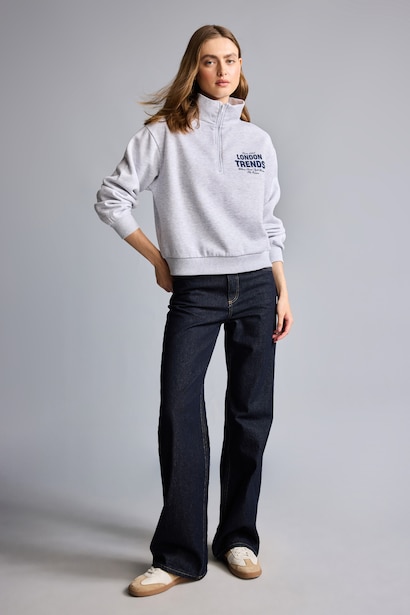 Regular Fit Thick Sweatshirt Fabric Sweatshirt
