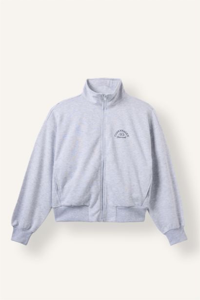 Relax Fit Thick Sweatshirt Fabric Cardigan