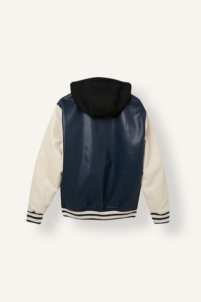 Button up Faux Leather Jacket