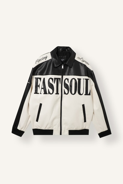 Zipper Faux Leather Jacket