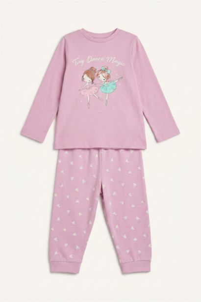 Baskılı 2'li Pijama Takımı Kız Bebek