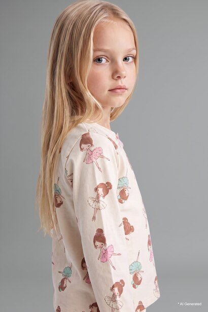 Baby Girl Patterned 2 Piece Pyjama Set