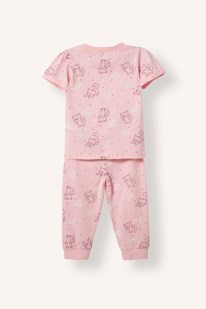 Baby Girl Patterned 2 Piece Pyjama Set