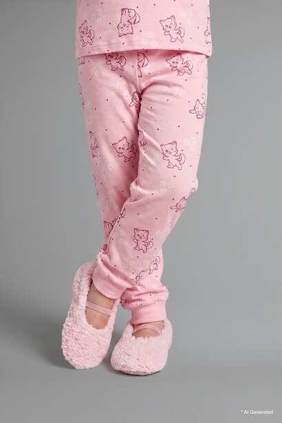 Baby Girl Patterned 2 Piece Pyjama Set
