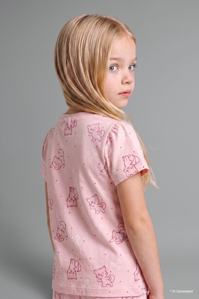 Baby Girl Patterned 2 Piece Pyjama Set