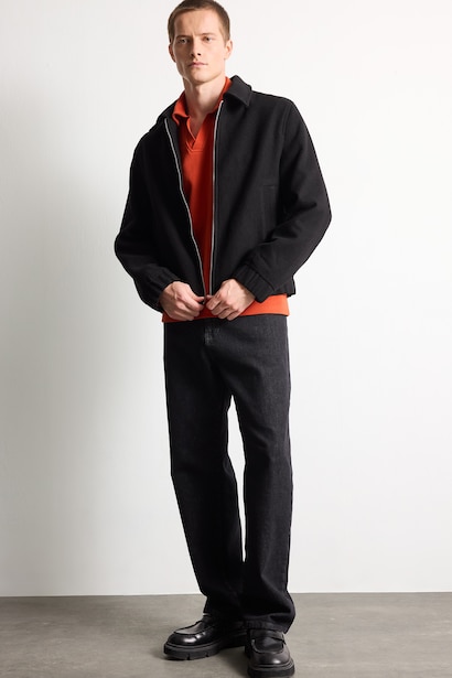 Regular Fit Fermuarlı Mont