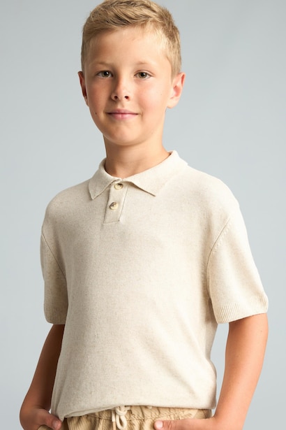 Boy Regular Fit Polo Collar Pullover