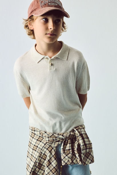 Boy Regular Fit Polo Collar Pullover
