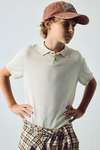 Boy Regular Fit Polo Collar Pullover