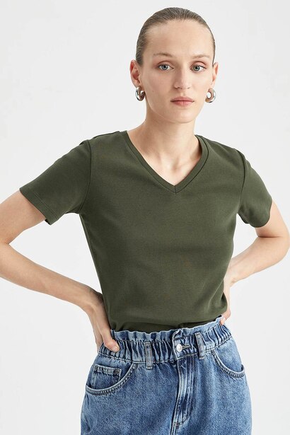 Slim Fit Ribana Short Sleeve T-Shirt