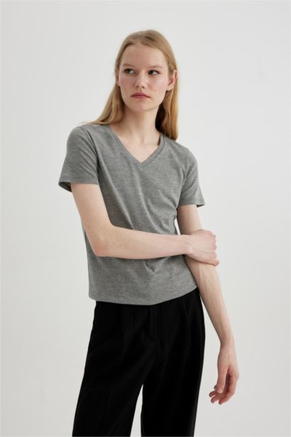T-shirt à manches courtes Ctelé Coupe slim raccourcie