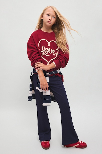 Girl Printed Sweatshirt Leggings 2 Piece Set