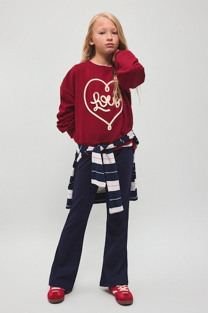 Girl Printed Sweatshirt Leggings 2 Piece Set